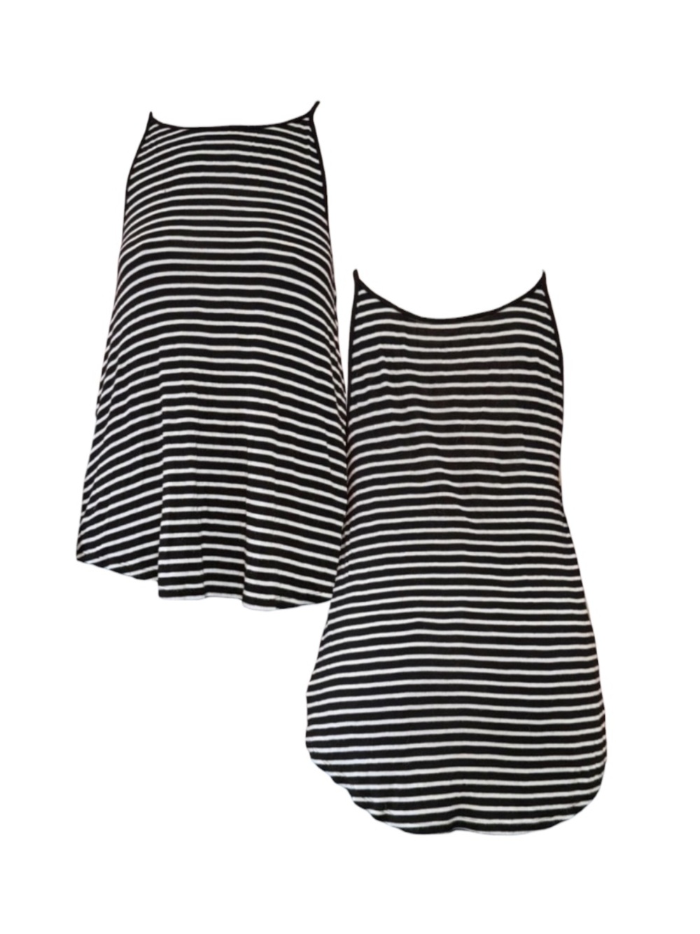 Striped Black & White Swing Tank Top